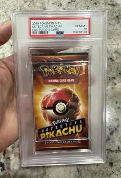 PSA 10 Gem Mint Pokemon Detective Pikachu Graded Booster Pack *Rare Error* - Image 1