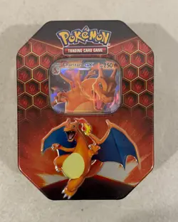 2019 POKEMON CHARIZARD GX HIDDEN FATES ELEMENTAL POWER TIN FACTORY SEALED A - Image 1