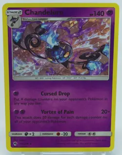Pokemon Sun & Moon Lost Thunder #103/214 Chandelure - Image 3