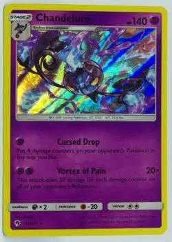 Pokemon Sun & Moon Lost Thunder #103/214 Chandelure - Image 5