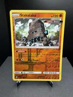 Pokemon TCG SM Unbroken Bonds Stakataka 106/214 Reverse Holo Rare NM! - Image 1