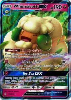 LP Pokemon Whimsicott GX - 140/214 - Ultra Rare Lightly Played Unbroken Bonds - Image 1