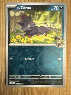 N's Zorua 097/159 Reverse Holo Pokemon TCG: Journey Together NM - Image 1