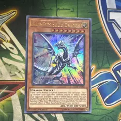 Yugioh! Blue-Eyes Solid Dragon LED3-EN002 Ultra Rare 1st Edition NM - Image 1