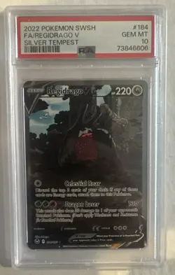 Regidrago v Full Art Alternate Card 184/195 Silver Tempest PSA 10 - Image 1
