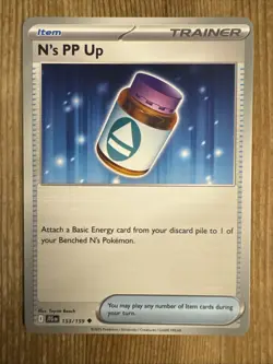 N's PP Up - 153/159 - 2025 Uncommon Journey Together Pokemon Trainer Card NM - Image 1