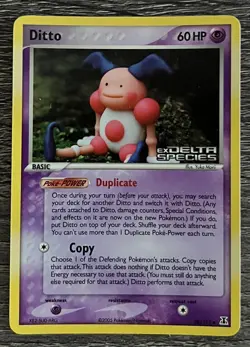 Pokemon TCG Mr. Mime Ditto Reverse Holo Stamped Card 38/113 EX Delta Species - Image 1