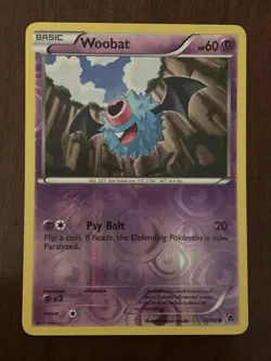 [2011] Pokemon Card TCG | Woobat Holo Rare #36/98 Emerging Powers |. - Image 1