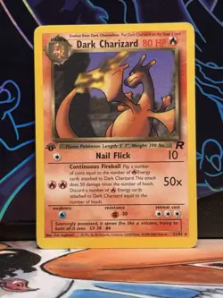 Dark Charizard 1st Edition Non-Holo Rare Card 21/82 - Image 1