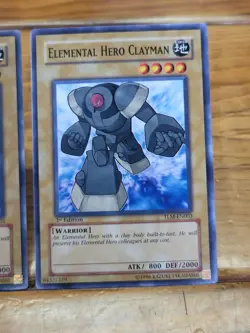 YUGIOH 3x Elemental Hero Clayman TLM-EN003 1st Edition Playset NM Card - Image 4