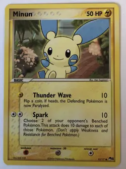 Pokemon TCG Card - POP #1 Promo 12/17 - MINUN Non-Holo - Image 1