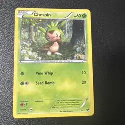Chespin 2/12 McDonalds Promo 2013 Holo Rare Pokemon Card MP - Image 1