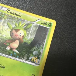 Chespin 2/12 McDonalds Promo 2013 Holo Rare Pokemon Card MP - Image 4