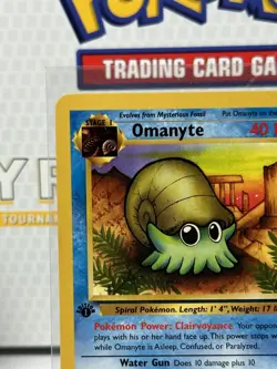 1st Edition Omanyte - Fossil - #52/62 - Vintage Pokemon Card 1999 WOTC - NM - Image 4