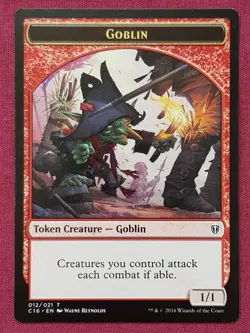 Magic The Gathering COMMANDER 2016 C16 GOBLIN ZOMBIE TOKEN card MTG - Image 1