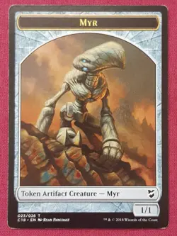 Magic The Gathering COMMANDER 2018 C18 SURVIVOR MYR token card MTG - Image 2