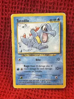 Totodile 80/111 Neo Genesis Unlimited Pokemon TCG Card WOTC DMG 2000 - Image 1