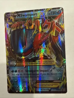 Pokemon TCG Mega Swampert EX XY87 XY Holo Card Black Star Promo LP - Image 1
