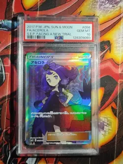 PSA 10 Pokemon Acerola 056 Facing A New Trail 2017 Japanese Card - Image 1