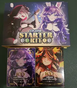 Vcard Rising Stars 2 Player Starter Kit with 200 card sleeves bundle - Image 1
