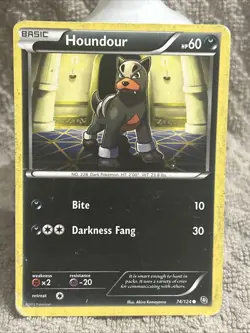 Houndour 74/124 Dragons Exalted Pokemon MP - Image 1