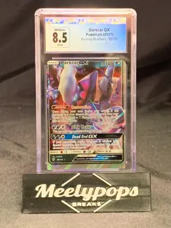 Darkrai GX Pokemon 2017 Burning Shadows 88/147 CGC 8.5 Error Miscut - Image 1