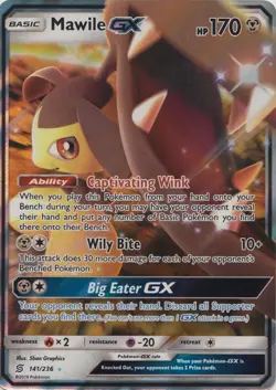 1x Mawile GX - 141/236 - Ultra Rare Moderately Played Pokemon SM11 - Unified Min - Image 1