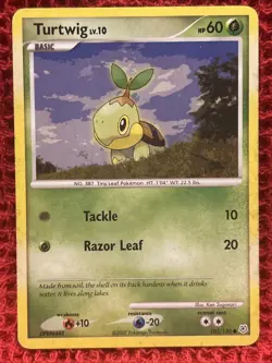 1x - Turtwig - 103/130 - Common HP, English Pokemon Diamond and Pearl - Image 1