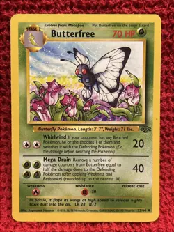 Butterfree - 33/64 - Uncommon - Unlimited Edition Jungle MP - Pokemon - Image 1
