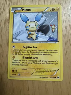 Minun Common Dark Explorers 40/108 Pokemon TCG - Image 1