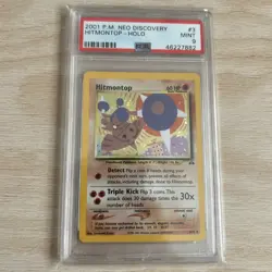 2001 Pokemon Neo Discovery Hitmontop Holo #3 PSA 9 - Image 1