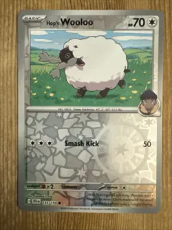 Pokemon TCG - Reverse Holo Hop’s Wooloo 135/159 - Journey Together - NM - Image 1