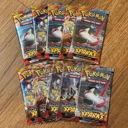 Pokemon Scarlet & Violet Surging Sparks Factory Sealed 10 PACK LOT - Image 1