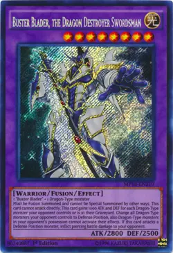 Moderately Played, English Yu Gi Oh Buster Blader, the Dragon Destroyer Swordsma - Image 1