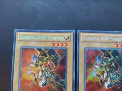 Yugioh - Elemental Hero Sparkman LCGX-EN007 Secret 1st Edition x1 - Image 2