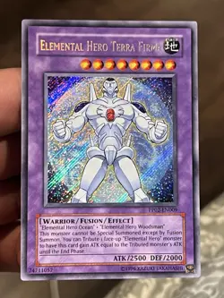 2x Yugioh Elemental Hero Terra Firma - PP02-EN009 Secret Rare Vintage VLP - Image 2