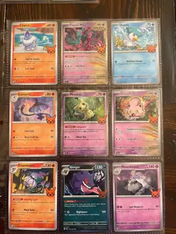 Pokemon 2024 Halloween Trick or Trade Complete Set of 30 Cards in Binder Sheets - Image 4