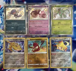 Lot Of 6 Shiny And Radiant Pokemon Cards Pack Fresh - Image 1
