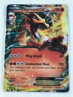 Charizard EX ULTRA RARE 12/106 XY Flashfire Pokemon card TCG NM HOLO 2014 - Image 3