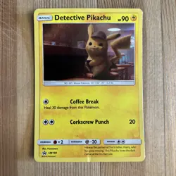 Detective Pikachu Holo SM190 Promo Movie - Pokemon Card - DMG - Image 1