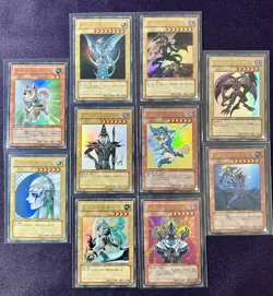 2008 Yugioh anniversary pack 10 cards set Lost Art signed by Kazuki Takahashi - Image 1