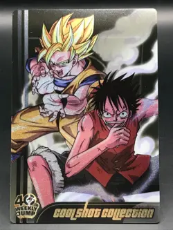 Goku Luffy DRAGON BALL ONE PIECE 40th weekly JUMP Card MORINAGA No.010 - Image 1
