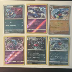 Croagunk & Toxicroak Pokemon Card Lot - X6 Unique Holos - A233 - Image 1