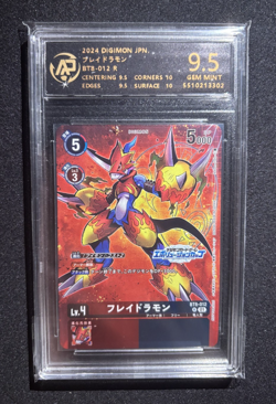Digimon BT8-012 Flamedramon (Japanese) Graded 9.5 - Parallel Rare Promo Card - Image 1
