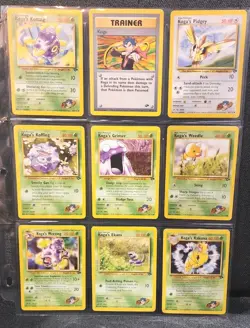 Pokemon TCG Koga’s Gym Lot (9 Cards) - Koga’s Koffing, Grimer, Weedle, Ekans, + - Image 1