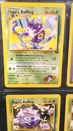 Pokemon TCG Koga’s Gym Lot (9 Cards) - Koga’s Koffing, Grimer, Weedle, Ekans, + - Image 3