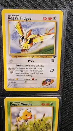 Pokemon TCG Koga’s Gym Lot (9 Cards) - Koga’s Koffing, Grimer, Weedle, Ekans, + - Image 4