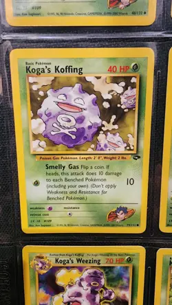 Pokemon TCG Koga’s Gym Lot (9 Cards) - Koga’s Koffing, Grimer, Weedle, Ekans, + - Image 5