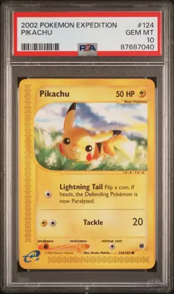 Pikachu - PSA 10 - 124/165 - Expedition - Graded Pokemon Card - Image 1