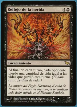 Wound Reflection Shadowmoor (SPANISH) NM Black Rare CARD (180879) ABUGames - Image 1